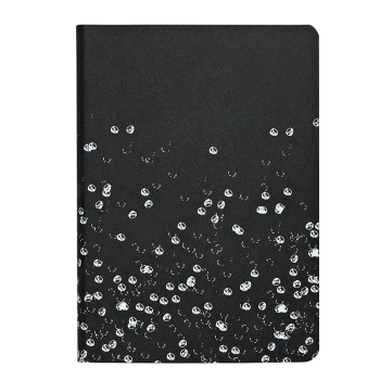 Nuuna, Notebook, Graphic S, Not ordinary S Genesis flex cover from smooth jeans label material, minidots pages, schwarz-weiß, front